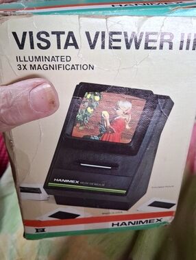 Vintage Hanimex 400 Vista Viewer III Illuminated 35mm Slide Viewer 3X w/Orig Box